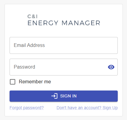 Login page